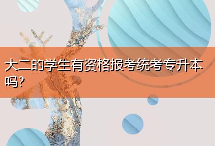 大二的學生有資格報考統(tǒng)考專升本嗎？