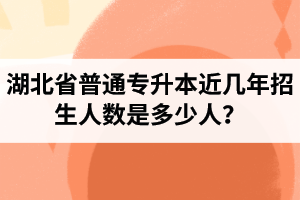 湖北省普通專升本近幾年招生人數(shù)是多少人？工作和升本怎么選擇比較好？