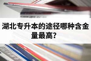 湖北專(zhuān)升本的途徑哪種含金量最高？