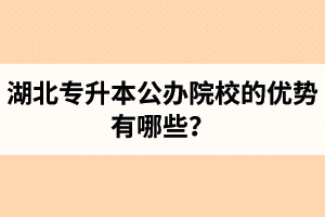 湖北專升本公辦院校的優(yōu)勢(shì)有哪些？為什么大家都想報(bào)公辦學(xué)校？