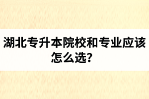 湖北專升本院校和專業(yè)應(yīng)該怎么選？公辦院校和民辦院校差別大嗎？