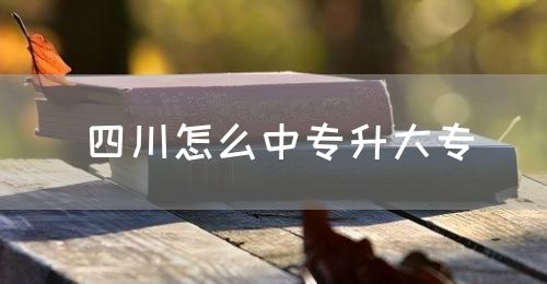 四川怎么中專(zhuān)升大專(zhuān)？(圖1)