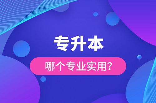 專升本哪個(gè)專業(yè)實(shí)用？