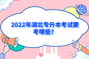 2022年湖北專升本考試要考哪些？