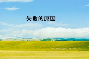失敗的原因