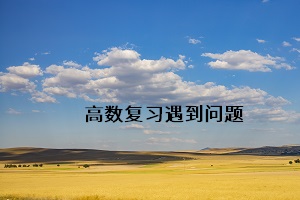 高數(shù)復習遇到問題