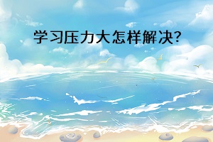 學(xué)習(xí)壓力大怎樣解決？