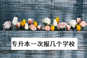 專(zhuān)升本一次報(bào)幾個(gè)學(xué)校