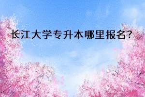 長(zhǎng)江大學(xué)專升本在哪里報(bào)名
